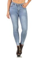 Damen Jeans Hose Risse Röhrenjeans Skinny Slim Fit...