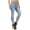 Damen Jeans Hose Risse Röhrenjeans Skinny Slim Fit Stretch, Hellblau-385 M/38