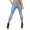 Damen Jeans Hose Risse Röhrenjeans Skinny Slim Fit Stretch, Hellblau-385 M/38