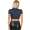 Bolero kurzarm mit Brosche 4 Farben,  Dunkelblau S/M