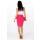 Damen Eleganter Rock Minirock mit Schößchen; Pink/L/XL
