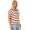Damen T-Shirt Gestreift Shirts Kurzarm Sommer, Bordo S