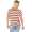 Damen T-Shirt Gestreift Shirts Kurzarm Sommer, Bordo S