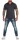 Herren Poloshirt T-Shirt Polo-Hemd Kurzarm,  Anthrazit L/52