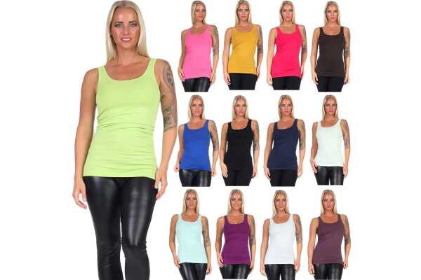 Damen Top Sommer Shirt Freizeit & Sport viele Farben Baumwolle; S M L XL