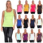 Damen Top Sommer Shirt Freizeit & Sport viele Farben Baumwolle; S M L XL
