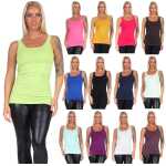 Damen Top Sommer Shirt Freizeit & Sport viele Farben...