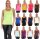 Damen Top Sommer Shirt Freizeit & Sport viele Farben Baumwolle; S M L XL
