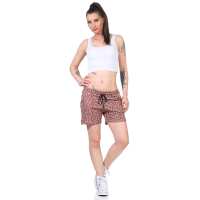 Bequeme Damen Shorts – Sommerliche Freizeit-Hotpants in vielen Farben & Prints Leo-Braun/S/36