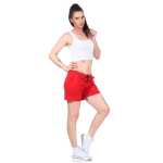 Bequeme Damen Shorts – Sommerliche Freizeit-Hotpants in vielen Farben & Prints Rot/S/36