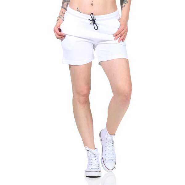 Bequeme Damen Shorts – Sommerliche Freizeit-Hotpants in vielen Farben & Prints Weiß/M/38