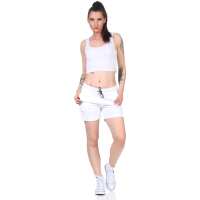 Bequeme Damen Shorts – Sommerliche Freizeit-Hotpants in vielen Farben & Prints Weiß/M/38