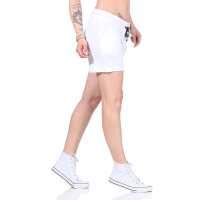 Bequeme Damen Shorts – Sommerliche Freizeit-Hotpants in vielen Farben & Prints Weiß/M/38