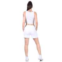 Bequeme Damen Shorts – Sommerliche Freizeit-Hotpants in vielen Farben & Prints Weiß/M/38