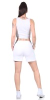 Bequeme Damen Shorts – Sommerliche Freizeit-Hotpants in vielen Farben & Prints Weiß/XL/42