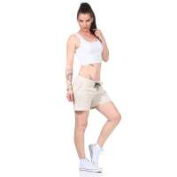 Bequeme Damen Shorts – Sommerliche Freizeit-Hotpants in vielen Farben & Prints Beige/M/38