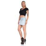 Damen Jeans Minirock Jeansrock;