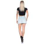 Damen Jeans Minirock Jeansrock;