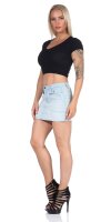 Damen Jeans Minirock Jeansrock;