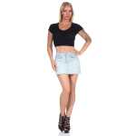 Damen Jeans Minirock Jeansrock;