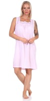 Damen Schlafshirt Nachthemd Sleepshirt Sommer; Rosa 2XL/44