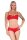 Push-up-BH pailletten mit Panty Set, Rot 75 Cup B