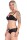 Push-up-BH pailletten mit Panty Set, Schwarz 75 Cup C