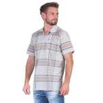 Herren Poloshirt T-shirt Polo-Hemd Kurzarm,  Hellgrau L