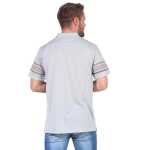 Herren Poloshirt T-shirt Polo-Hemd Kurzarm,  Hellgrau L