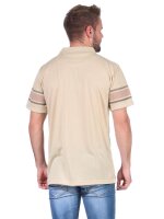 Herren Poloshirt T-shirt Polo-Hemd Kurzarm,  Beige M