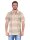 Herren Poloshirt T-shirt Polo-Hemd Kurzarm,  Beige M