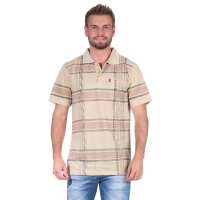 Herren Poloshirt T-shirt Polo-Hemd Kurzarm,  Beige XXL