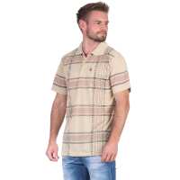 Herren Poloshirt T-shirt Polo-Hemd Kurzarm,  Beige XXL