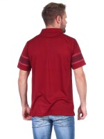 Herren Poloshirt T-shirt Polo-Hemd Kurzarm,  Dunkelrot L