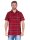 Herren Poloshirt T-shirt Polo-Hemd Kurzarm,  Dunkelrot L