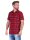 Herren Poloshirt T-shirt Polo-Hemd Kurzarm,  Dunkelrot L