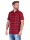 Herren Poloshirt T-shirt Polo-Hemd Kurzarm,  Dunkelrot XL