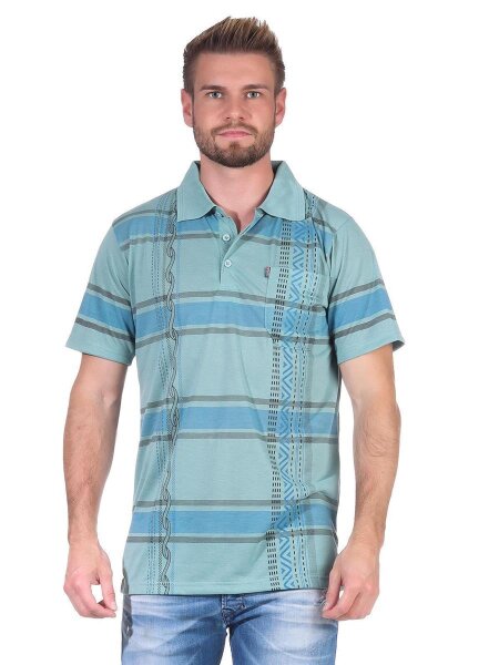 Herren Poloshirt T-shirt Polo-Hemd Kurzarm,  Oliv-Grün M