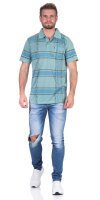 Herren Poloshirt T-shirt Polo-Hemd Kurzarm,  Oliv-Grün M