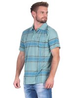 Herren Poloshirt T-shirt Polo-Hemd Kurzarm,  Oliv-Grün M