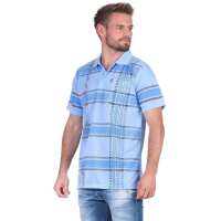 Herren Poloshirt T-shirt Polo-Hemd Kurzarm,  Hellblau M