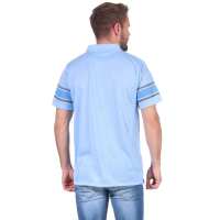 Herren Poloshirt T-shirt Polo-Hemd Kurzarm,  Hellblau M