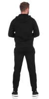 Herren Jogging Anzug Trainingsanzug Fitness mit Kapuze;  Schwarz XL