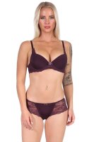 Push-up-BH mit Panty Set, Weinrot 80 Cup C