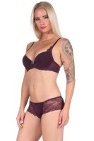 Push-up-BH mit Panty Set, Weinrot 80 Cup C
