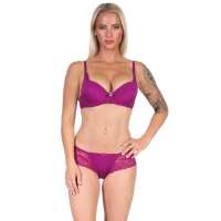 Push-up-BH mit Panty Set, Violett 85 Cup C
