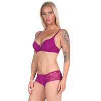 Push-up-BH mit Panty Set, Violett 85 Cup C
