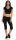 Damen Jogginhose 3/4 Sport-Hose Baumwolle;  Schwarz XS