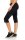Damen Jogginhose 3/4 Sport-Hose Baumwolle;  Schwarz XS