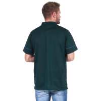 Herren Poloshirt T-Shirt Polo-Hemd Kurzarm,  Dunkelgrün L